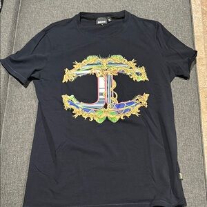 cavalli Men's Navy Graphic T-Shirt